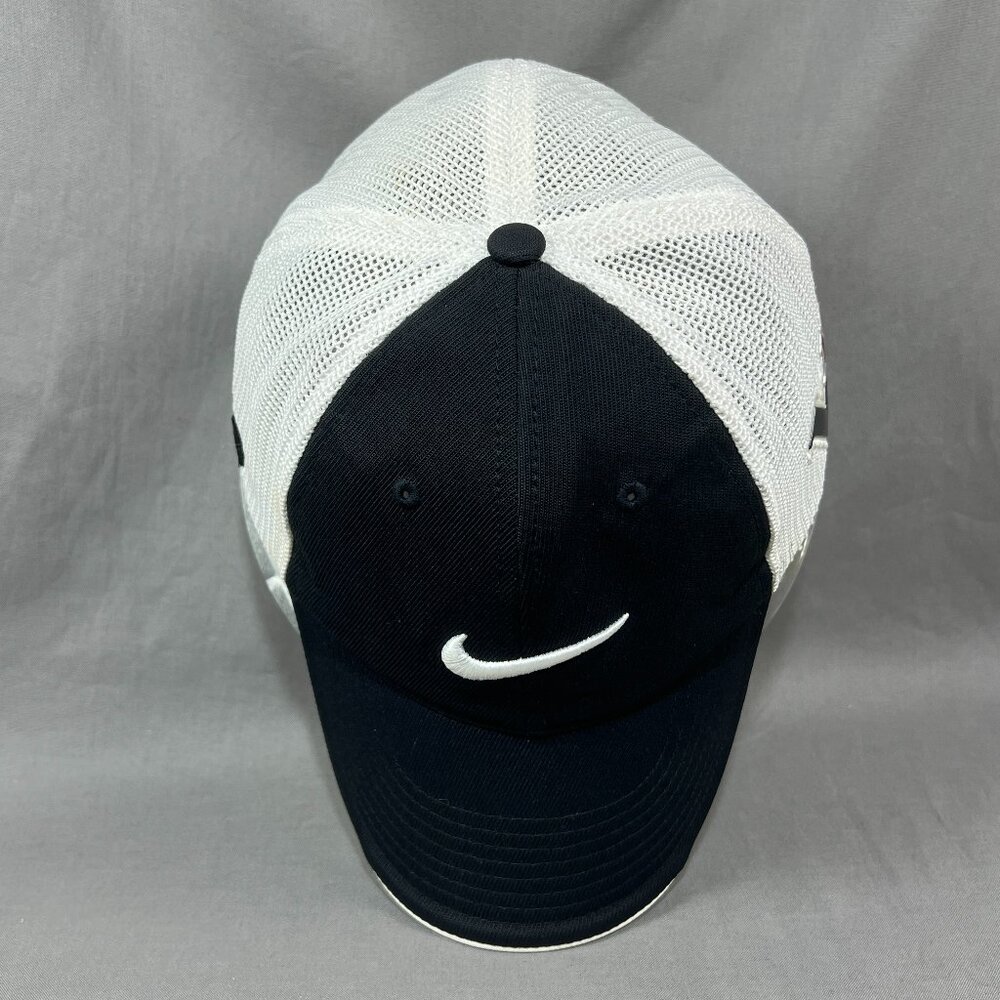 Nike Golf One VR Swoosh Flexfit M/L Hat Cap Black Trucker Mesh Running Dad Mens - Picture 7 of 15